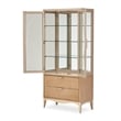 Michael Amini Malibu Crest Wood & Glass Display Cabinet - Chardonnay