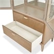 Michael Amini Malibu Crest Wood & Glass Display Cabinet - Chardonnay