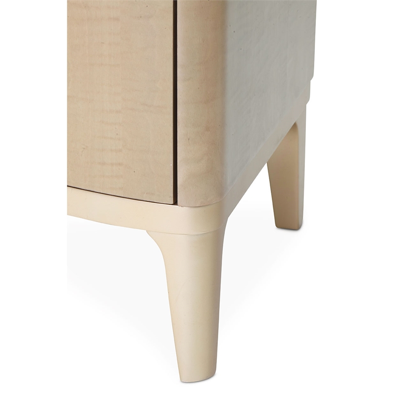 Michael Amini Malibu Crest Wood & Marble Dresser with Mirror - Blush
