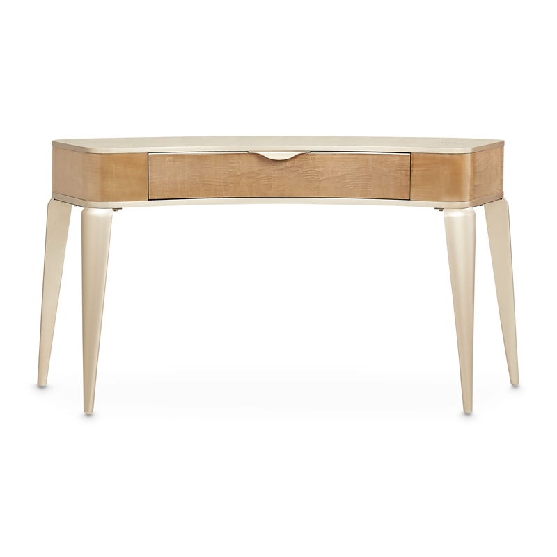 Michael Amini Malibu Crest Wood Vanity with Mirror - Blush