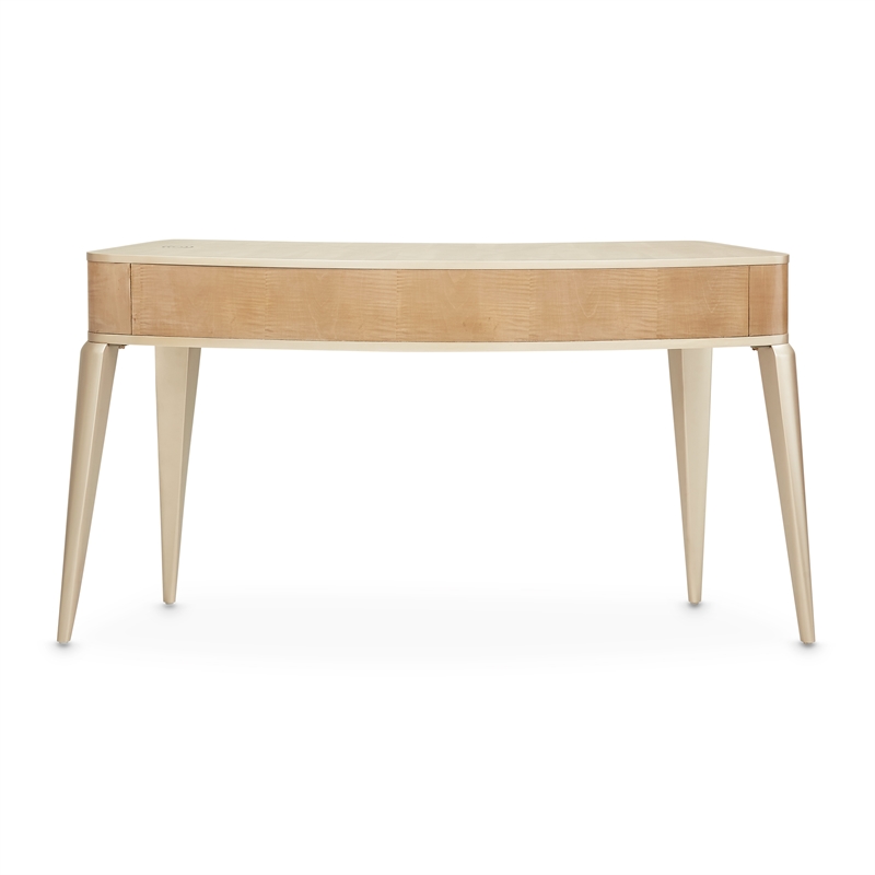 Michael Amini Malibu Crest Wood Vanity with Mirror - Blush