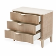 Michael Amini Malibu Crest Wood & Marble 3-Drawer Nightstand - Blush