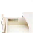 Michael Amini Malibu Crest Wood & Marble 3-Drawer Nightstand - Blush