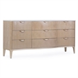 Michael Amini Malibu Crest Wood & Marble Dresser - Blush/Chardonnay