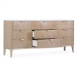 Michael Amini Malibu Crest Wood & Marble Dresser - Blush/Chardonnay
