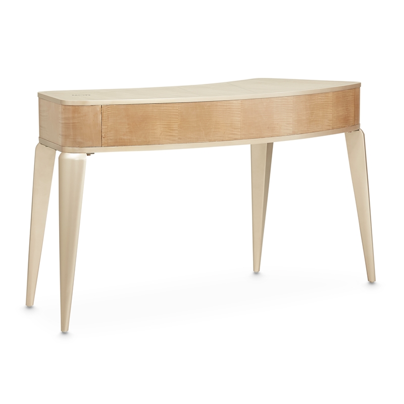 Michael Amini Malibu Crest Wood Vanity/Writing Desk - Blush