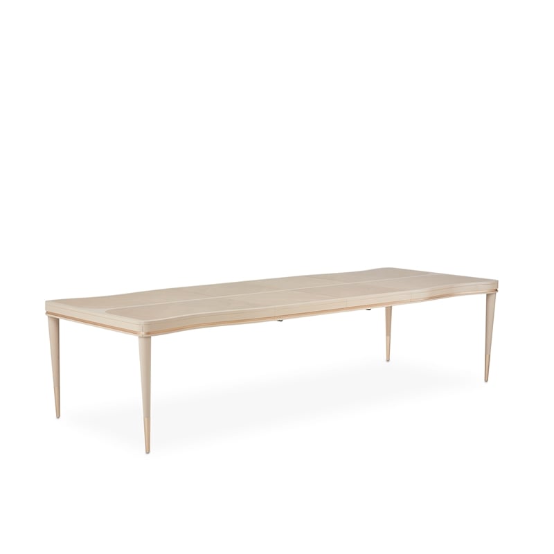 Michael Amini Malibu Crest Rectangular Wood Dining Table - Blush/Chardonnay