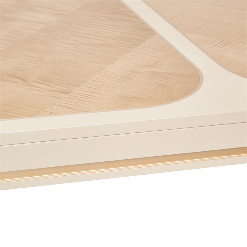 Michael Amini Malibu Crest Rectangular Wood Dining Table - Blush/Chardonnay