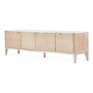 Michael Amini Malibu Crest Wood & Marble TV Console - Blush
