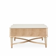 Michael Amini Malibu Crest Rectangular Wood & Marble Cocktail Table - Blush