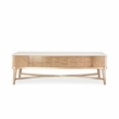 Michael Amini Malibu Crest Rectangular Wood & Marble Cocktail Table - Blush