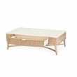 Michael Amini Malibu Crest Rectangular Wood & Marble Cocktail Table - Blush