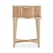 Michael Amini Malibu Crest Wood & Marble End Table - Blush/Chardonnay