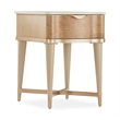 Michael Amini Malibu Crest Wood & Marble End Table - Blush/Chardonnay