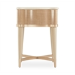 Michael Amini Malibu Crest Wood & Marble End Table - Blush/Chardonnay