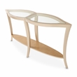 Michael Amini Malibu Crest Glass Top Console Table - Chardonnay