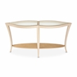 Michael Amini Malibu Crest Glass Top Console Table - Chardonnay