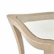 Michael Amini Malibu Crest Wood End Table with Glass Top - Chardonnay