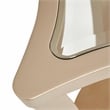 Michael Amini Malibu Crest Wood End Table with Glass Top - Chardonnay