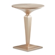 Michael Amini Malibu Crest Round Wood Pedestal Tea Table - Chardonnay