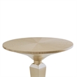 Michael Amini Malibu Crest Round Wood Pedestal Tea Table - Chardonnay