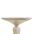 Michael Amini Malibu Crest Round Wood Pedestal Tea Table - Chardonnay
