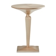 Michael Amini Malibu Crest Round Wood Pedestal Tea Table - Chardonnay