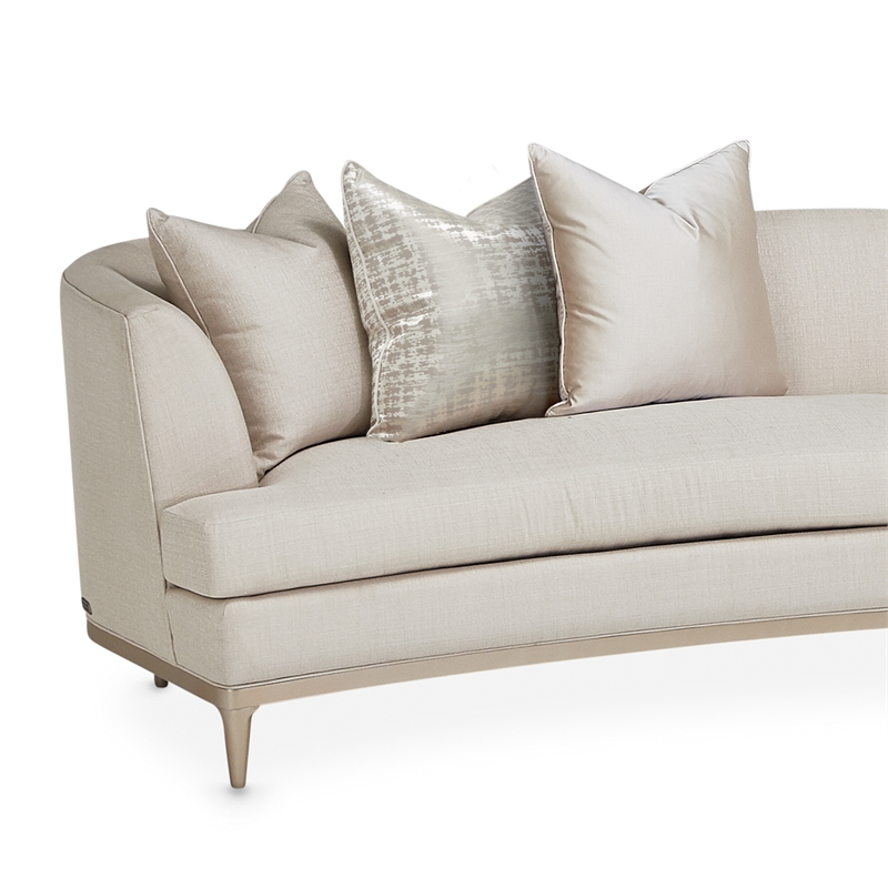 Michael Amini Malibu Crest 3-Piece Sofa - Pearl/Chardonnay