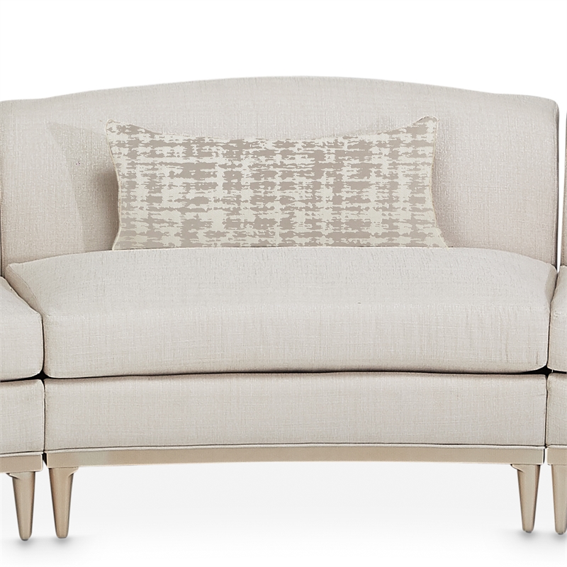 Michael Amini Malibu Crest 3-Piece Sofa - Pearl/Chardonnay