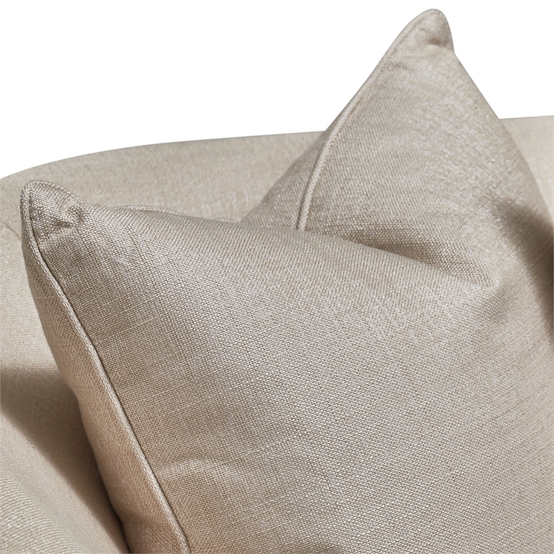 Michael Amini Malibu Crest 3-Piece Sofa - Pearl/Chardonnay