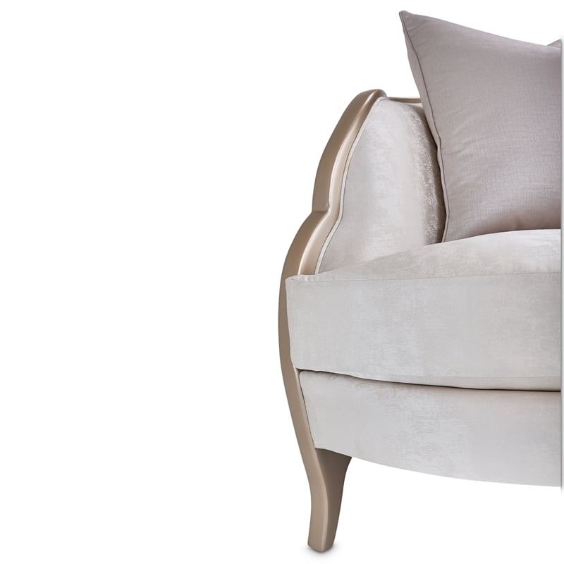 Michael Amini Malibu Crest Sofa - Cloud White/Chardonnay