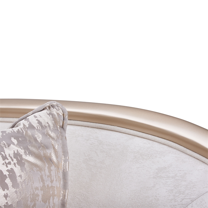 Michael Amini Malibu Crest Sofa - Cloud White/Chardonnay