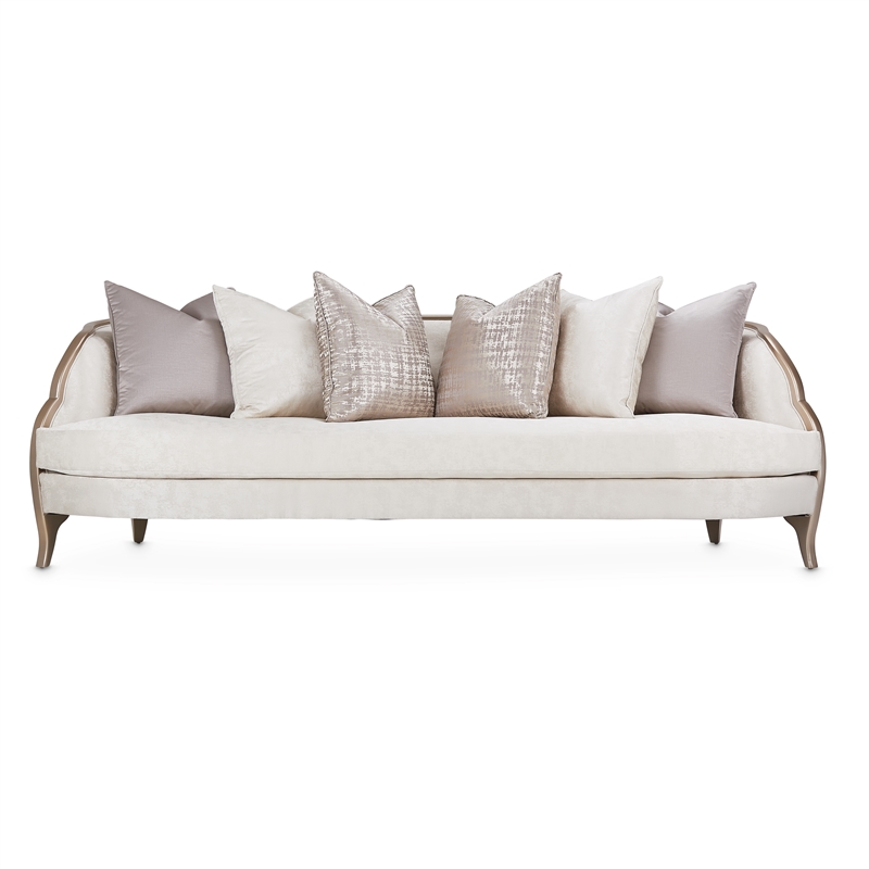 Michael Amini Malibu Crest Sofa - Cloud White/Chardonnay