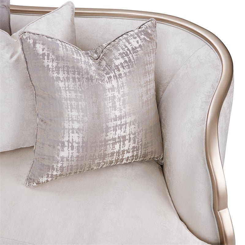 Michael Amini Malibu Crest Sofa - Cloud White/Chardonnay