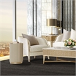 Michael Amini Malibu Crest Accent Chair - Cloud White/Chardonnay