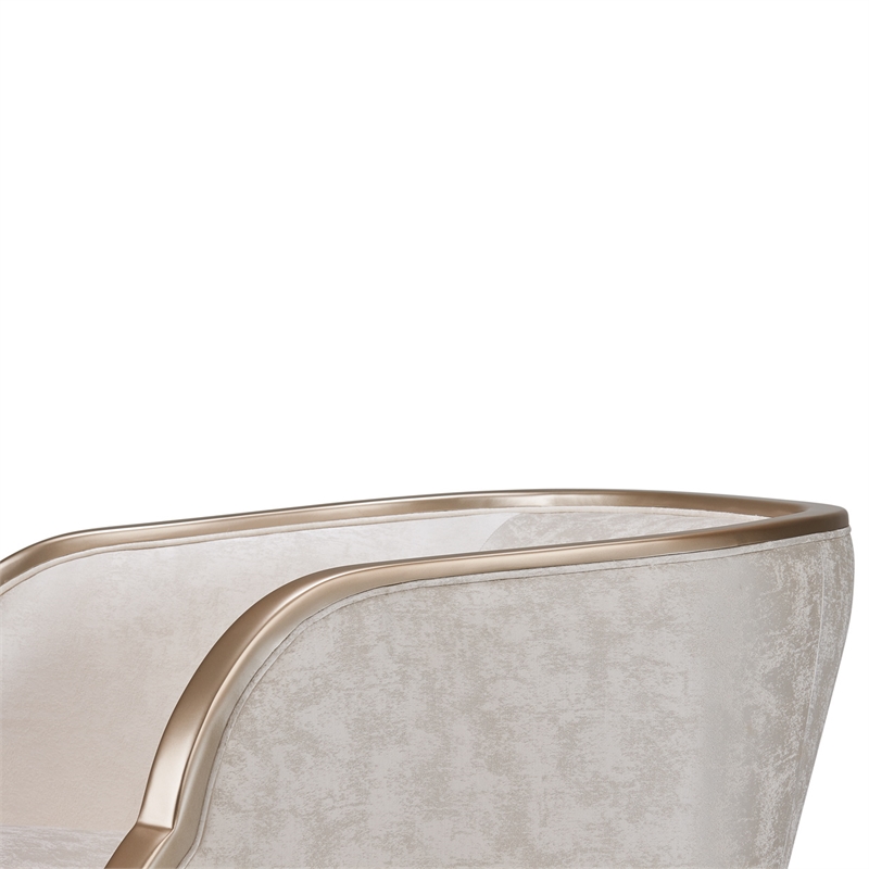 Michael Amini Malibu Crest Accent Chair - Cloud White/Chardonnay