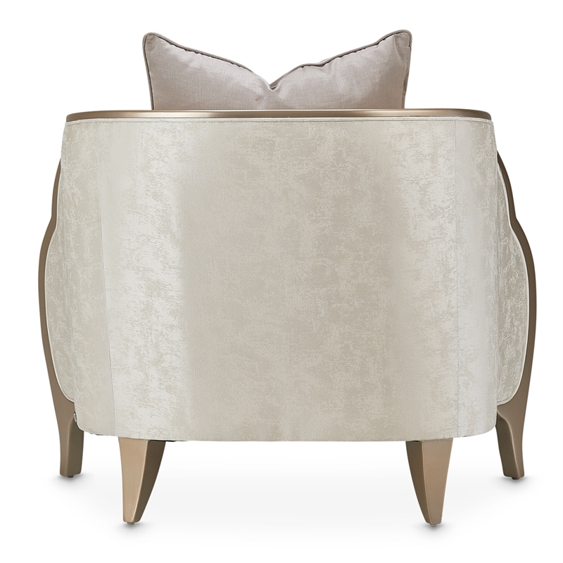 Michael Amini Malibu Crest Accent Chair - Cloud White/Chardonnay