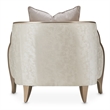 Michael Amini Malibu Crest Accent Chair - Cloud White/Chardonnay