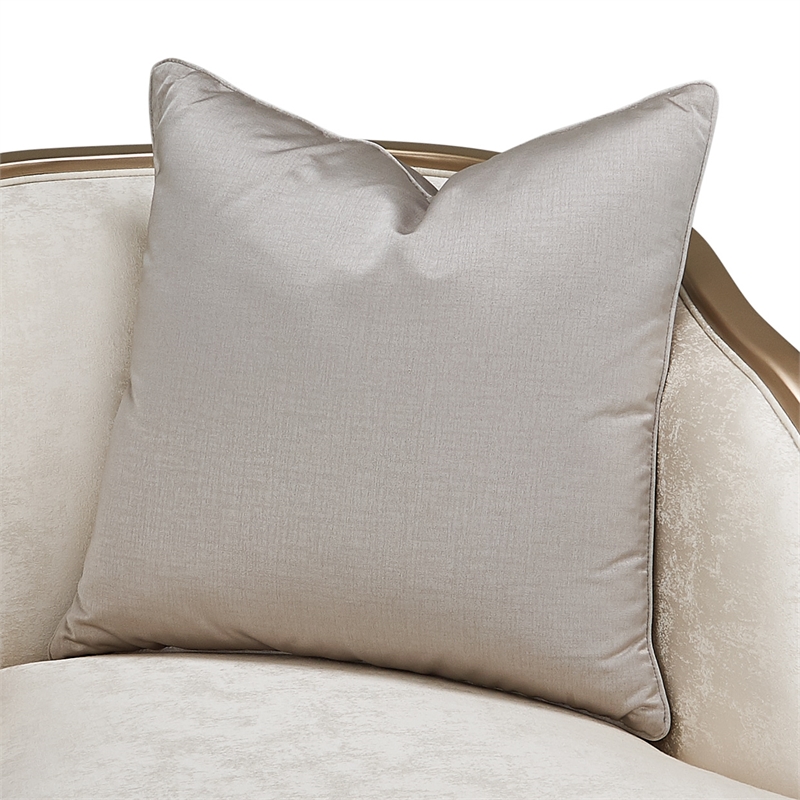 Michael Amini Malibu Crest Accent Chair - Cloud White/Chardonnay