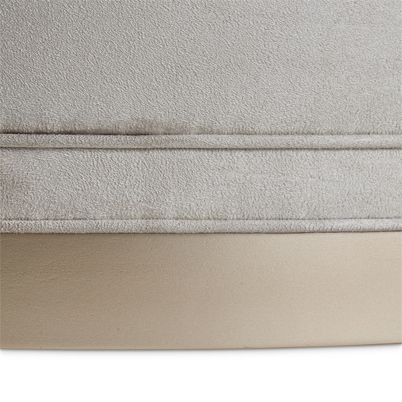 Michael Amini Malibu Crest Faux-Suede  Cocktail Ottoman - Doeskin/Chardonnay