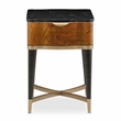Michael Amini Malibu Crest End Table - Crotch Mahogany
