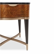 Michael Amini Malibu Crest End Table - Crotch Mahogany