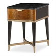Michael Amini Malibu Crest End Table - Crotch Mahogany
