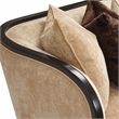 Michael Amini Malibu Crest Chenille Sofa - Honey/Dark Espresso