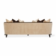 Michael Amini Malibu Crest Chenille Sofa - Honey/Dark Espresso