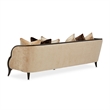 Michael Amini Malibu Crest Chenille Sofa - Honey/Dark Espresso