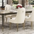 Michael Amini Malibu Crest Dining Side Chair - Set of 2 - Sahara/Burnished Gold