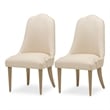 Michael Amini Malibu Crest Dining Side Chair - Set of 2 - Sahara/Burnished Gold