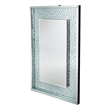Michael Amini Montreal Rectangular Crystal Framed Wall Mirror With LED Lighting