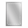 Michael Amini Montreal Rectangular Crystal Framed Wall Mirror With LED Lighting